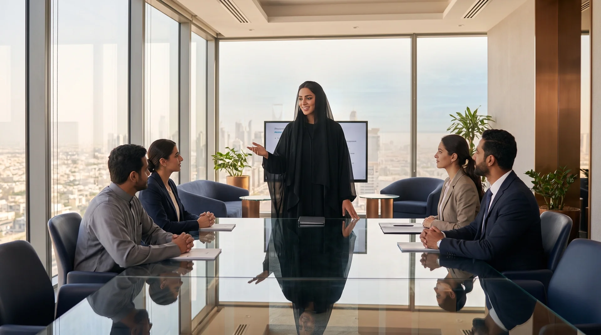 Business meeting in a modern office