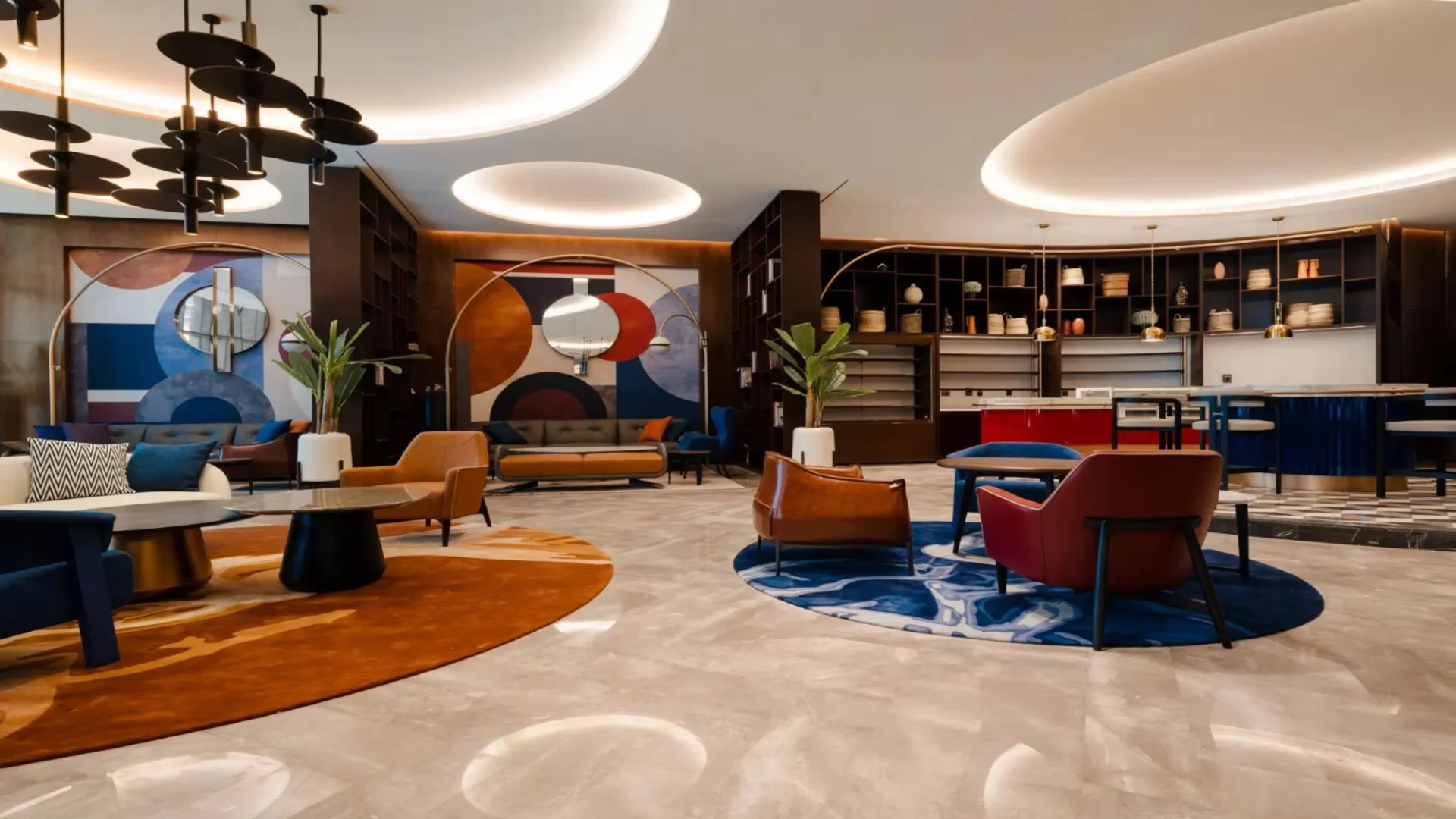Sonder Business Bay Apartments Hotel, lobby lounge, fit-out by HQI Contracting