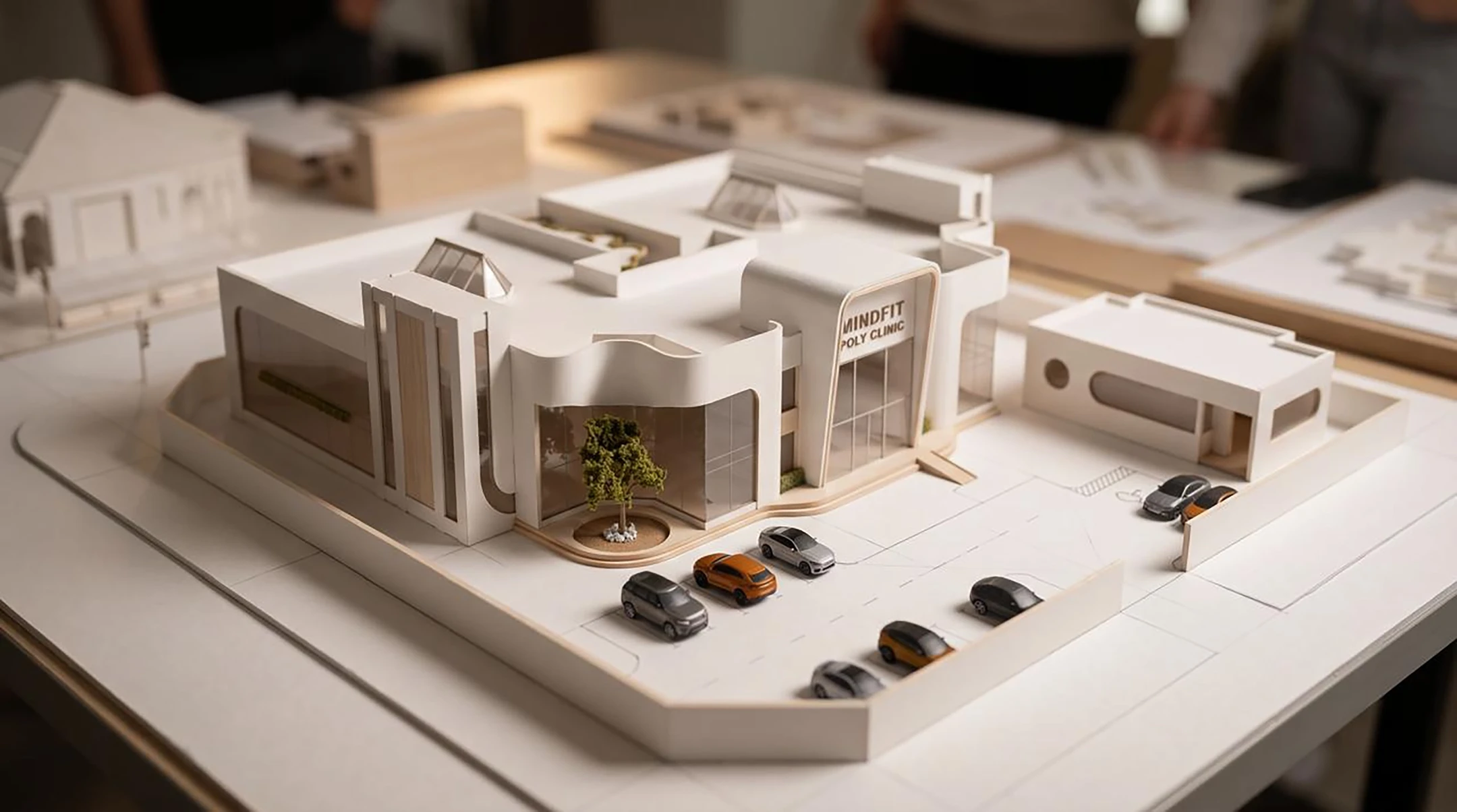 Mind Fit Poly Clinic, architectural model, design by HQI